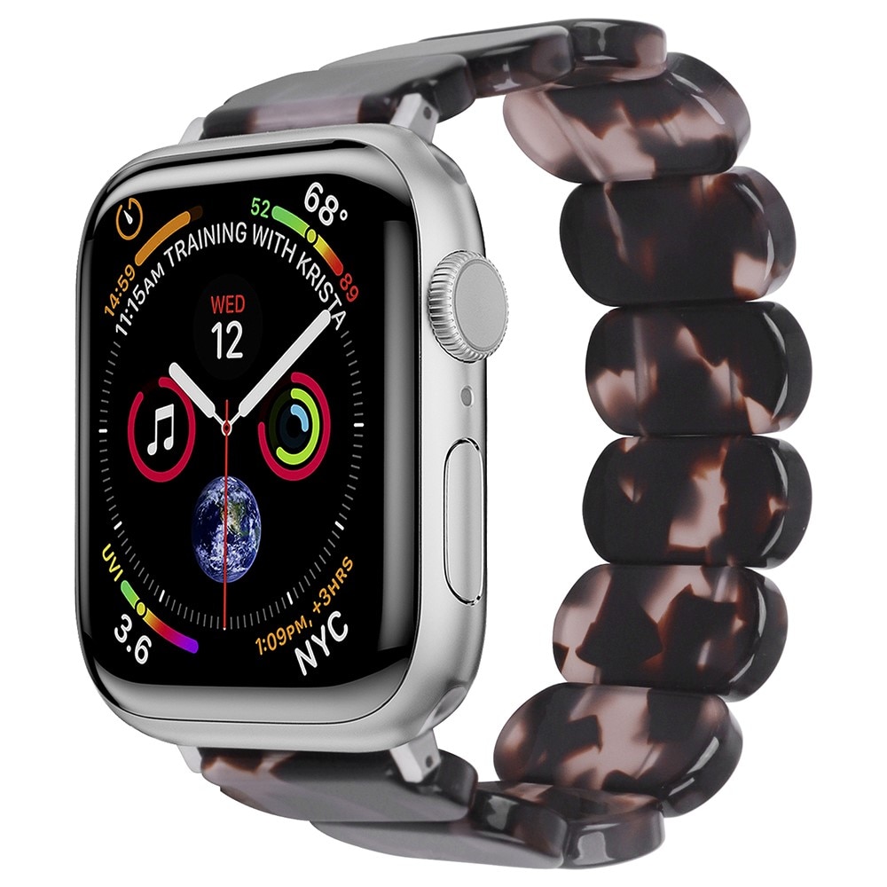 Elastinen hartsi ranneke Apple Watch SE 44mm musta/harmaa