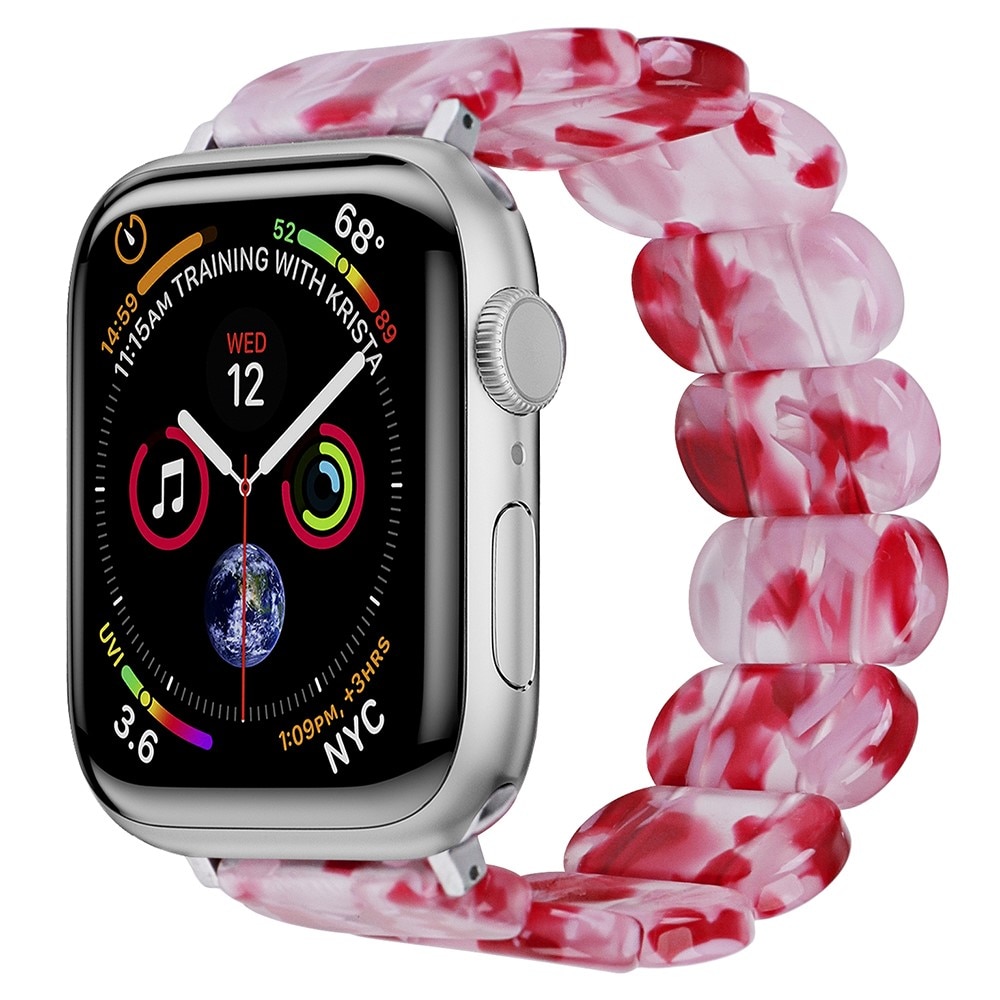 Elastinen hartsi ranneke Apple Watch 45mm Series 9 vaaleanpunainen sekoitus