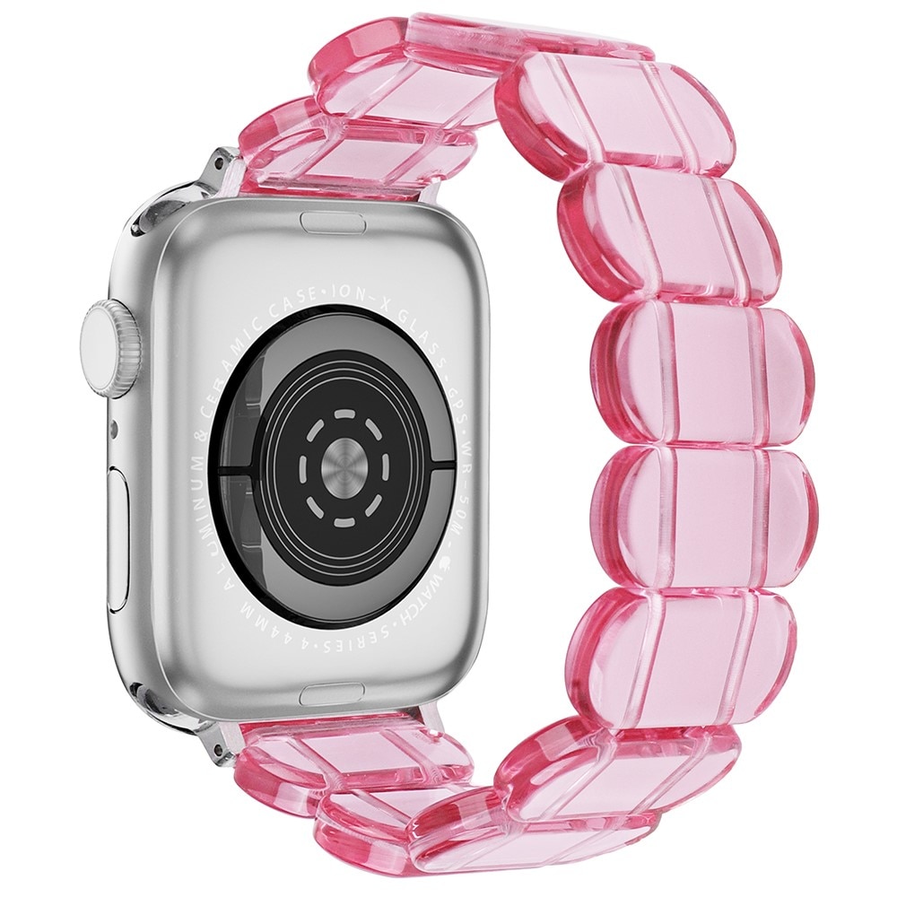 Elastinen hartsi ranneke Apple Watch 44mm vaaleanpunainen