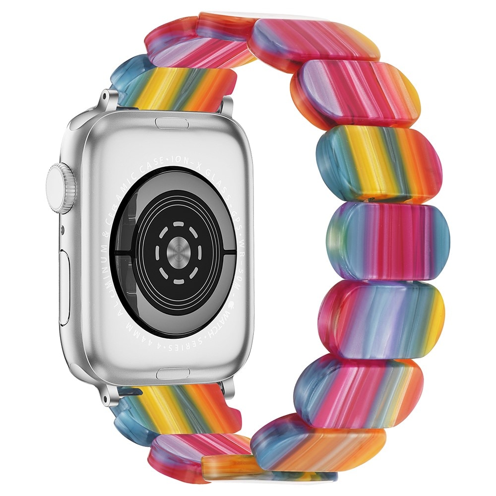 Elastinen hartsi ranneke Apple Watch SE 44mm sateenkaari