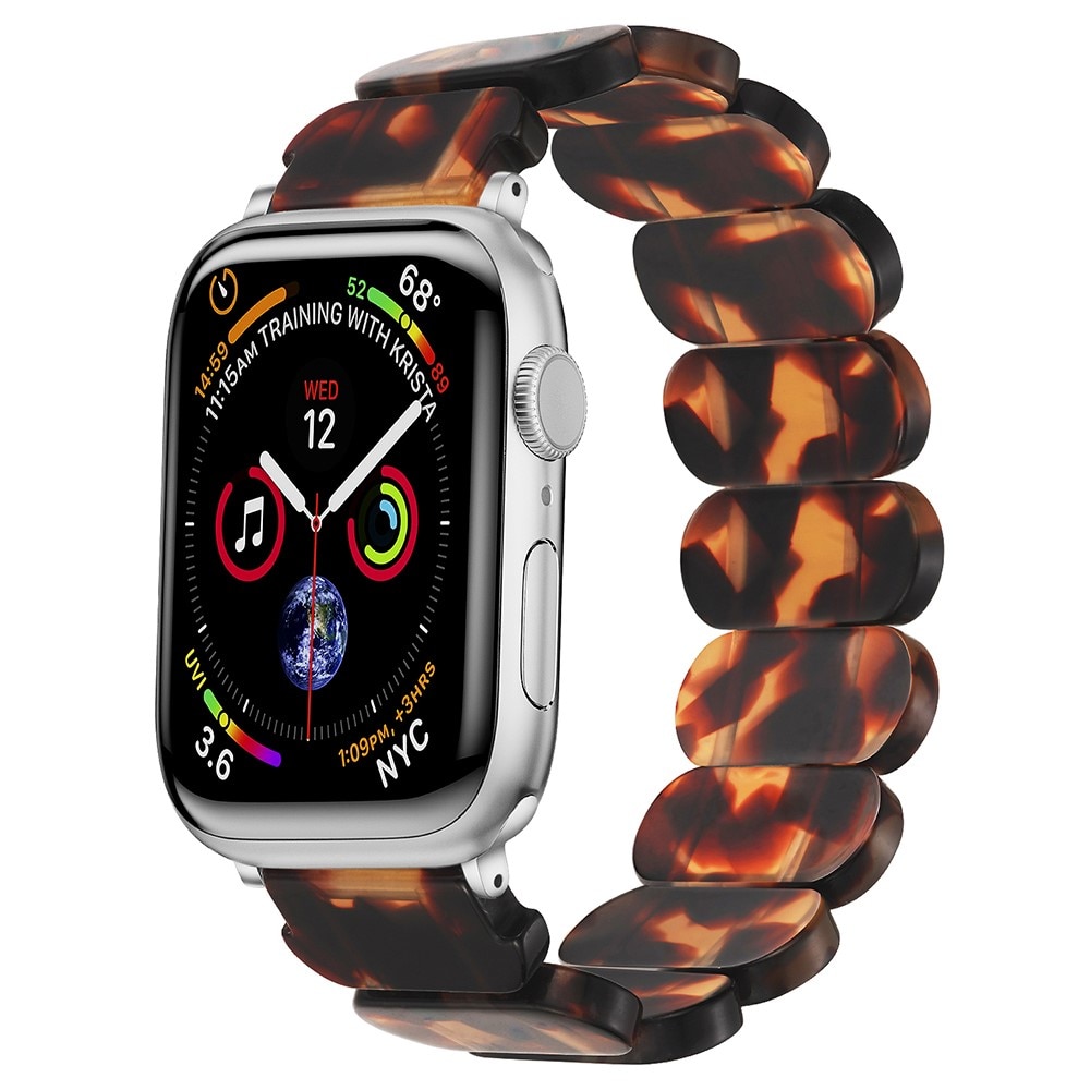 Elastinen hartsi ranneke Apple Watch 41mm Series 9 ruskea