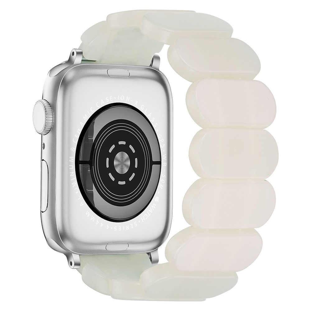 Elastinen hartsi ranneke Apple Watch 41mm Series 7 valkoinen