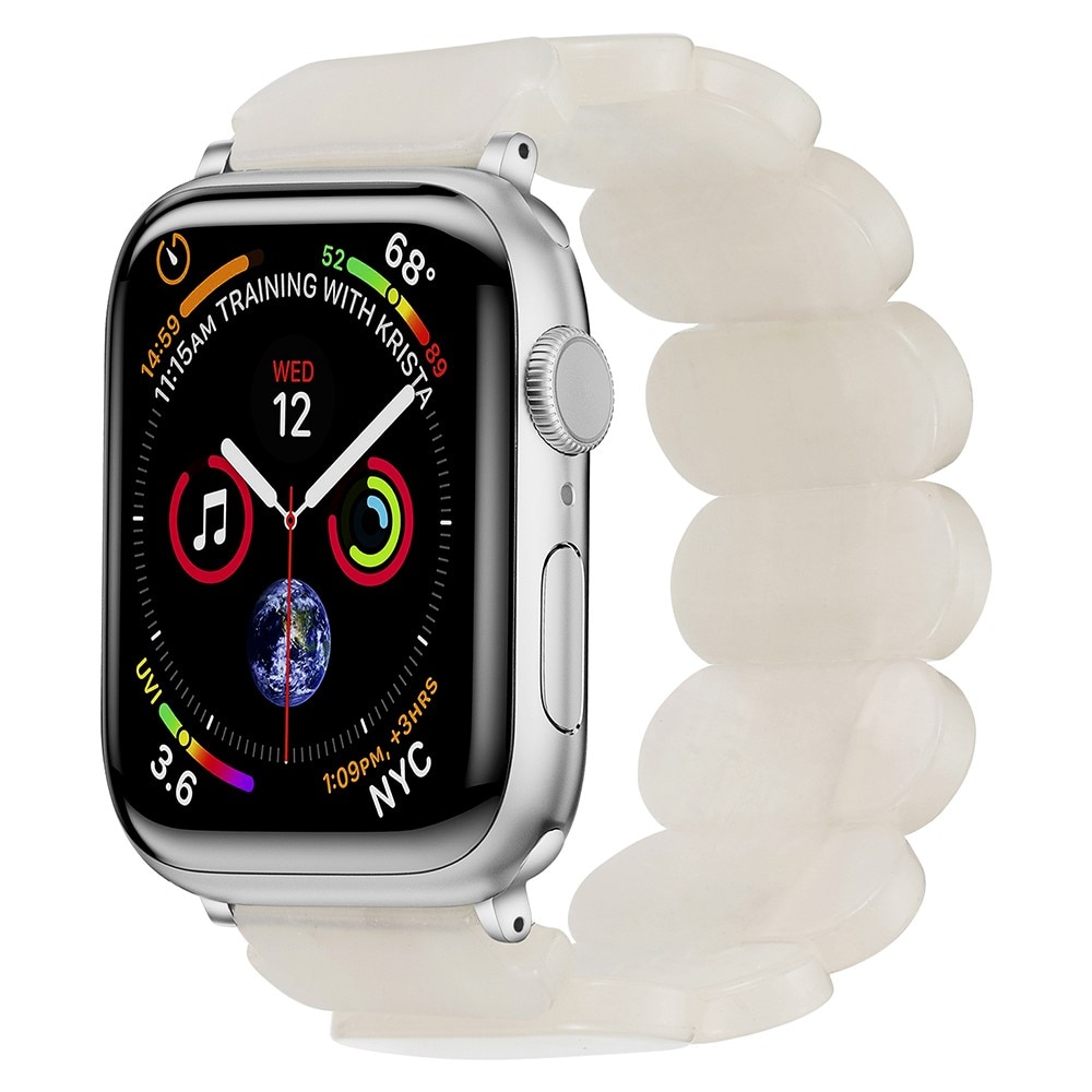 Elastinen hartsi ranneke Apple Watch SE 40mm valkoinen