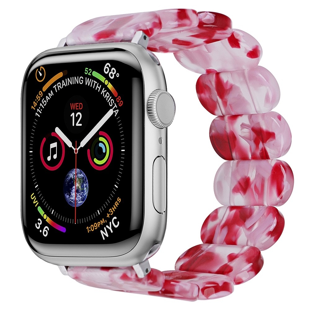 Elastinen hartsi ranneke Apple Watch 41mm Series 7 vaaleanpunainen sekoitus