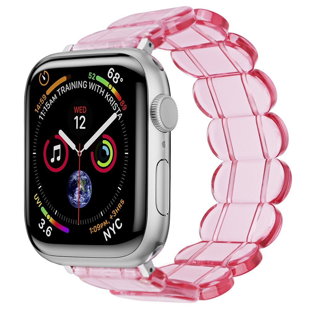 Elastinen hartsi ranneke Apple Watch 41mm Series 8 vaaleanpunainen