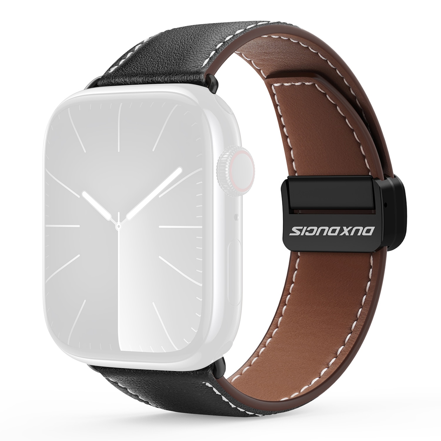 Nahkaranneke Apple Watch Series 11 42mm Musta