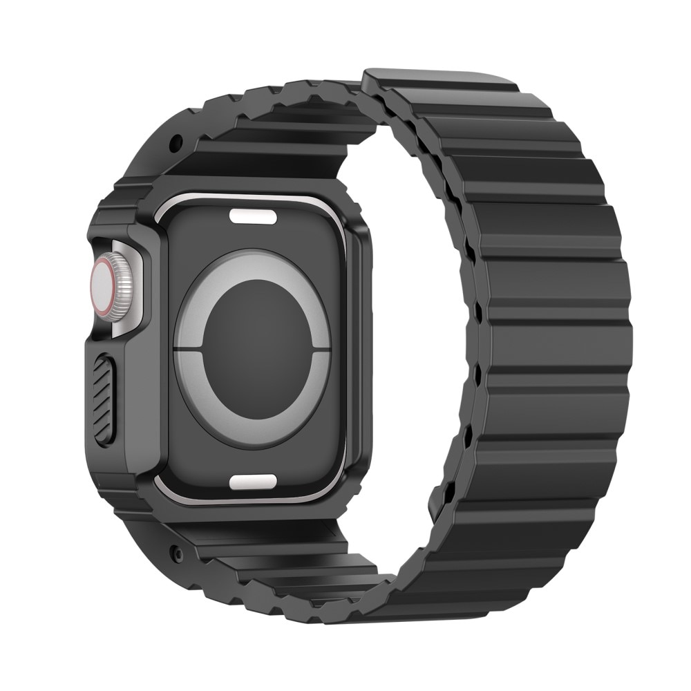 OA Series Kuori + Silikoniranneke Apple Watch SE 44mm musta