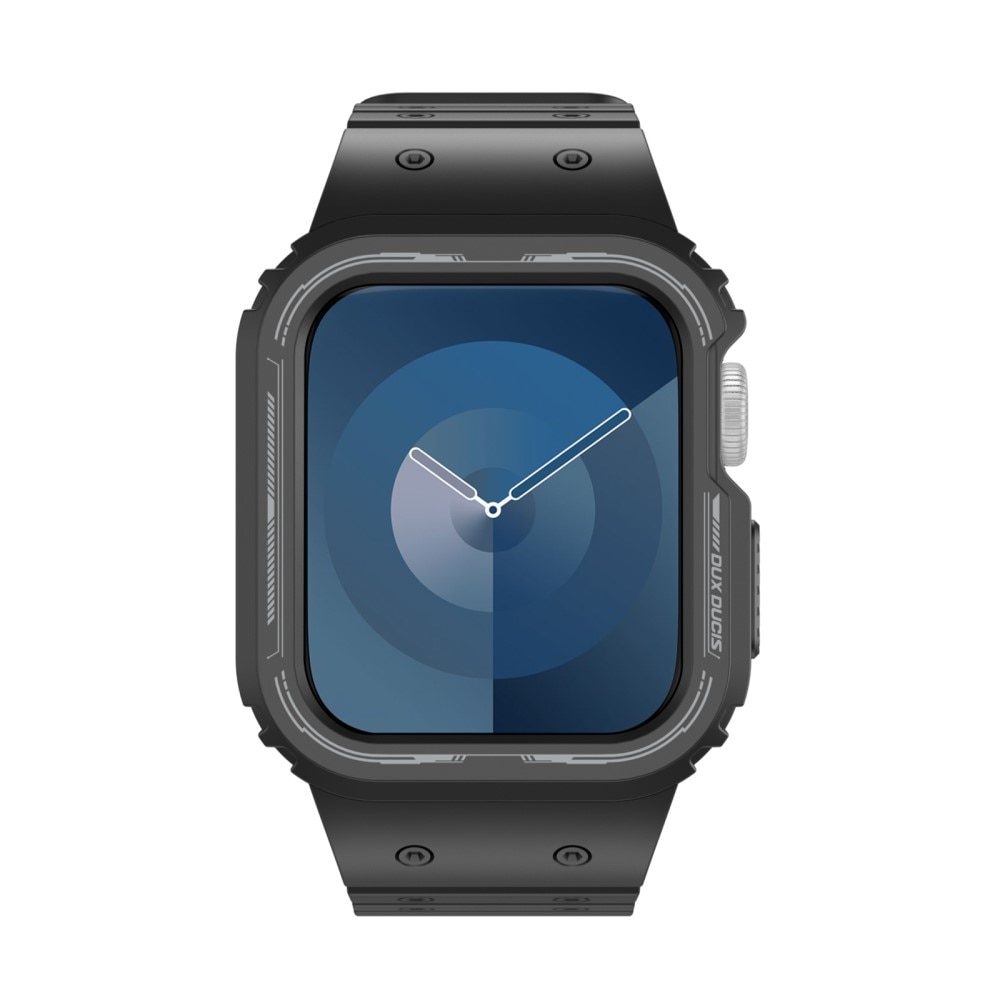 OA Series Kuori + Silikoniranneke Apple Watch 44mm musta