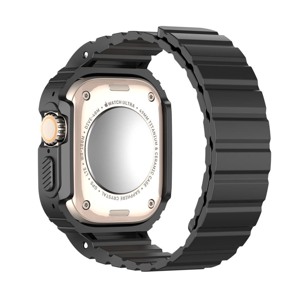 OA Series Kuori + Silikoniranneke Apple Watch Ultra 49mm musta