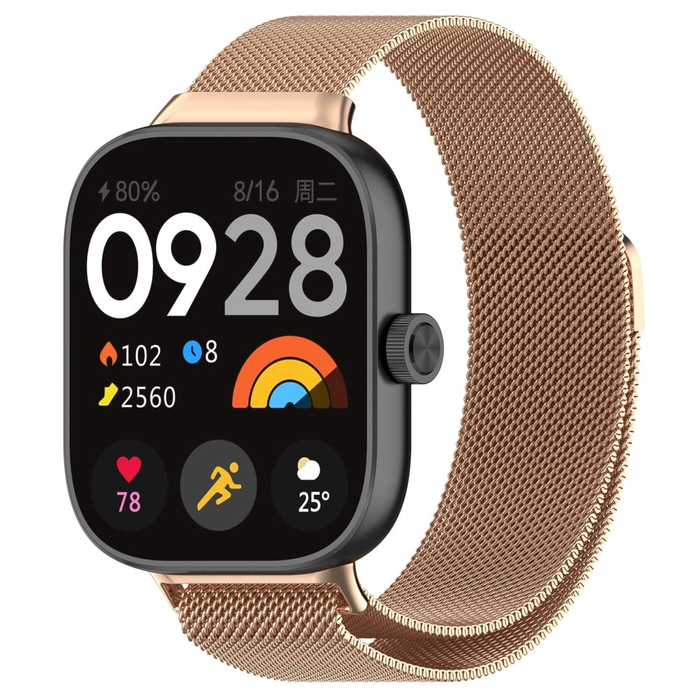 Ranneke Milanese Xiaomi Redmi Watch 4 ruusukulta