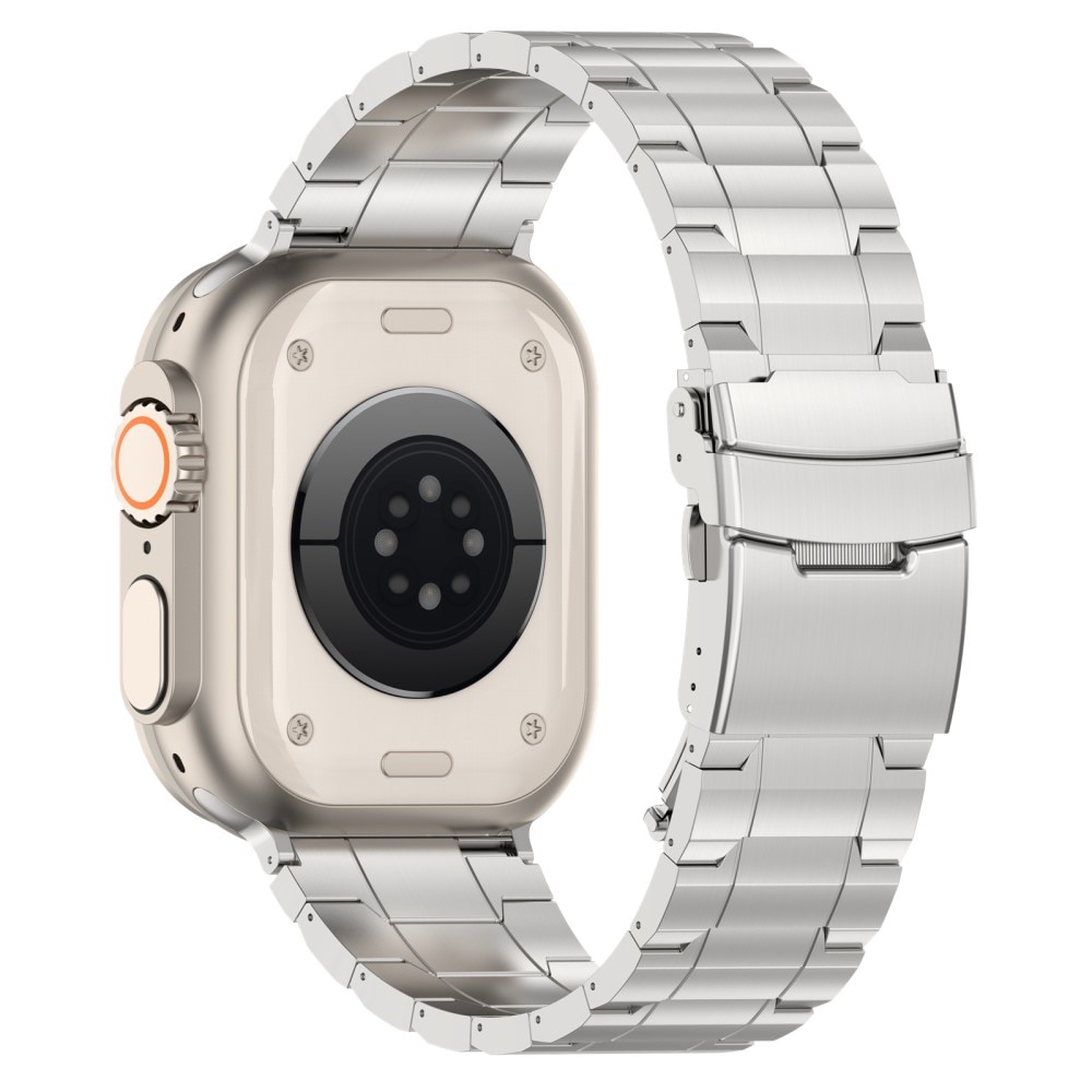 Elevate Titaaninen rannekoru Apple Watch 44mm hopea