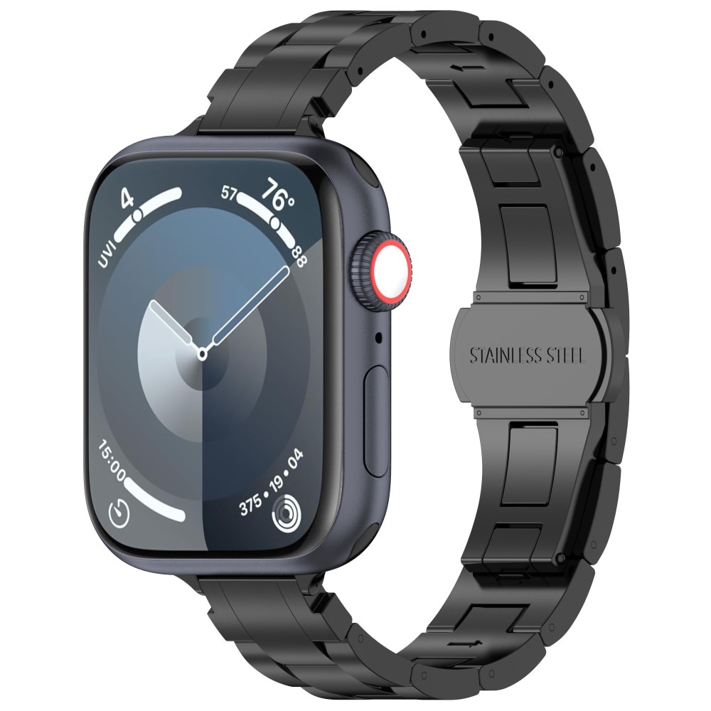 Slim Titaaninen rannekoru Apple Watch 41mm Series 7 musta