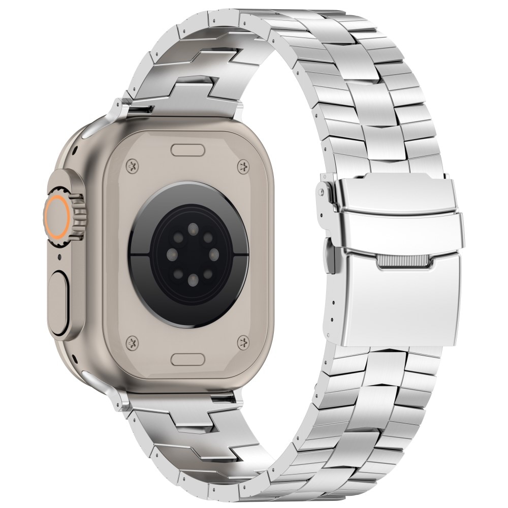 Race Titaaninen rannekoru Apple Watch 41mm Series 8 hopea