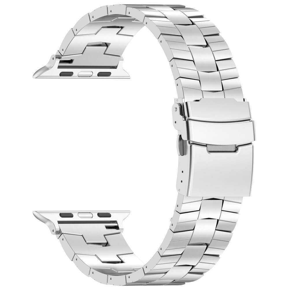 Race Titaaninen rannekoru Apple Watch 41mm Series 8 hopea