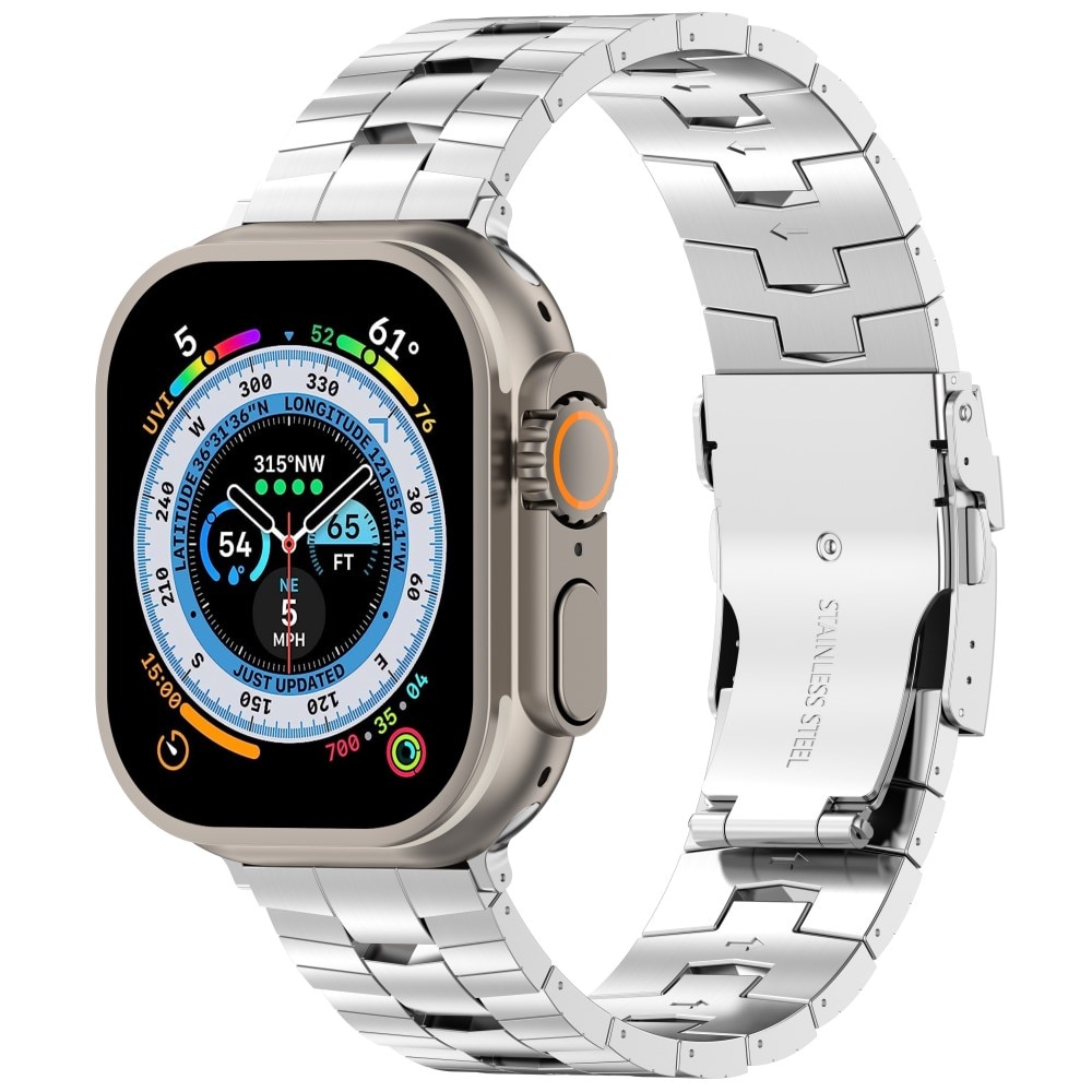 Race Titaaninen rannekoru Apple Watch 41mm Series 8 hopea