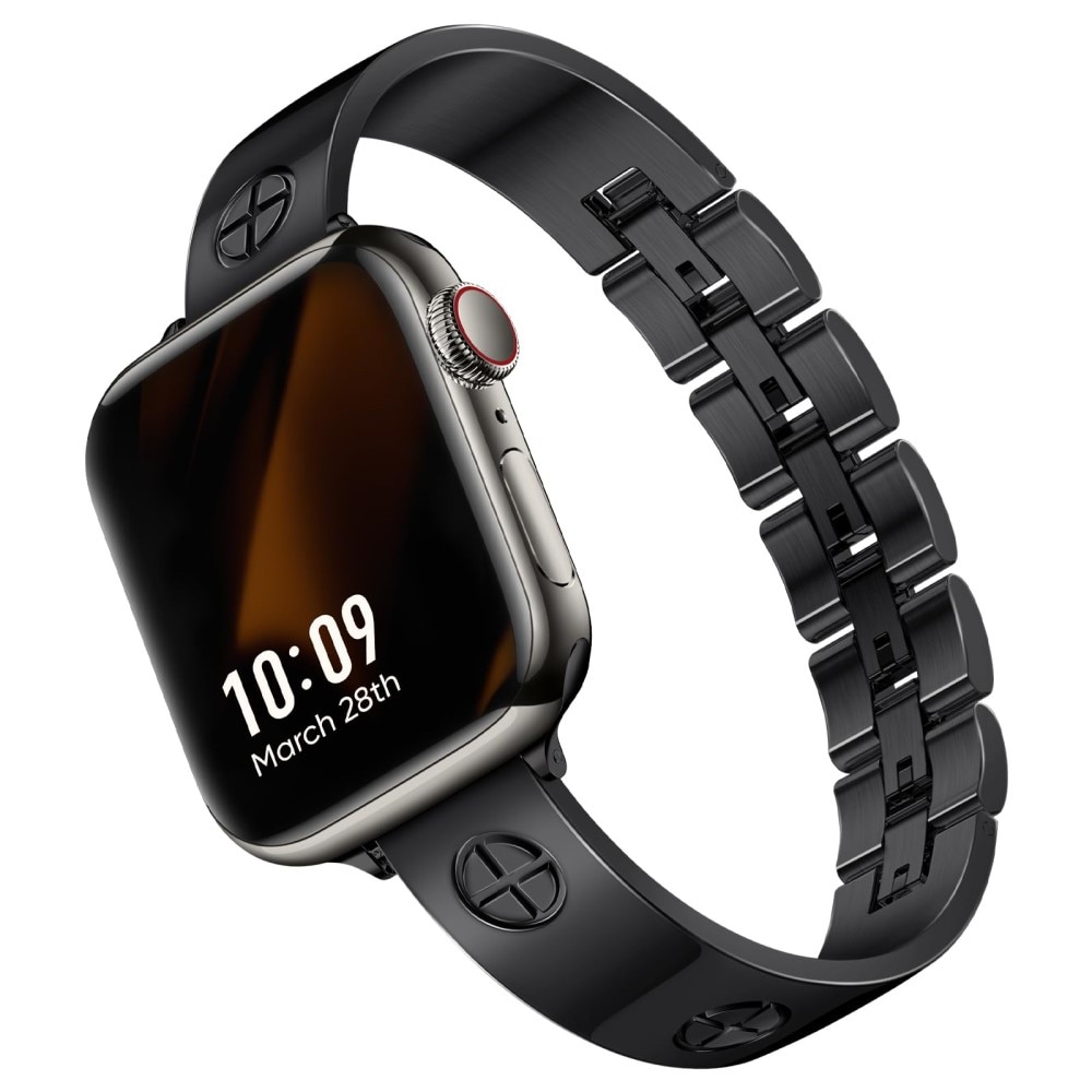 Bangle Cross Bracelet Apple Watch 41mm Series 9 musta