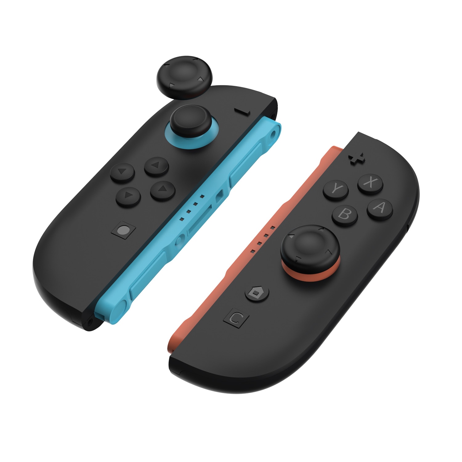 Joystickin suojahatut silikoni Nintendo Switch 2 (6 kpl) musta
