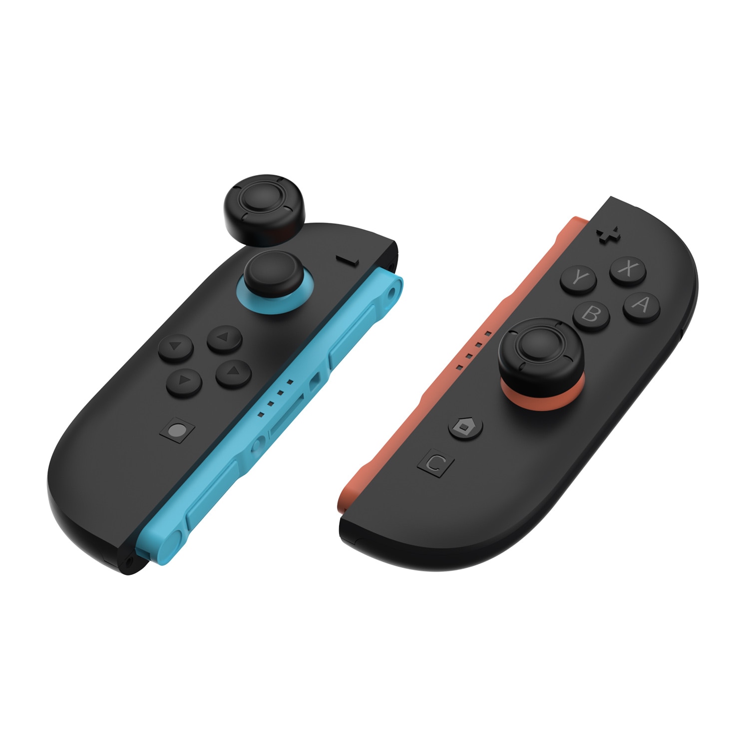 Joystickin suojahatut silikoni Nintendo Switch 2 (6 kpl) musta