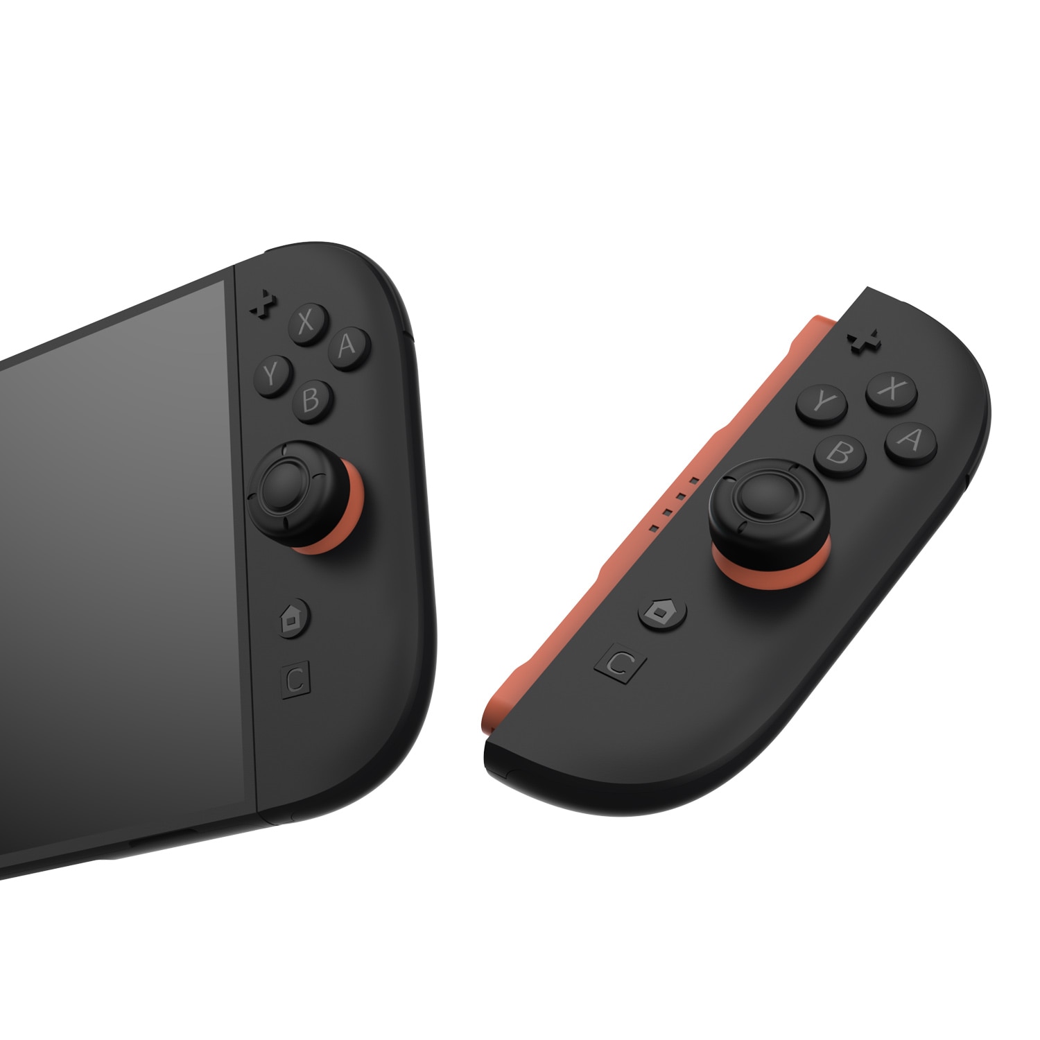 Joystickin suojahatut silikoni Nintendo Switch 2 (6 kpl) musta