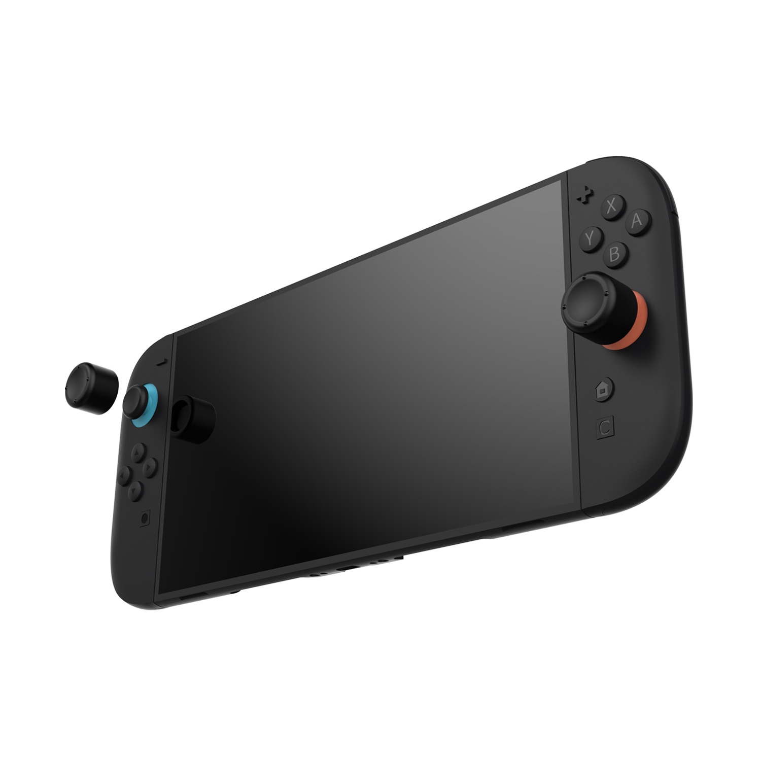 Joystickin suojahatut silikoni Nintendo Switch 2 (6 kpl) musta