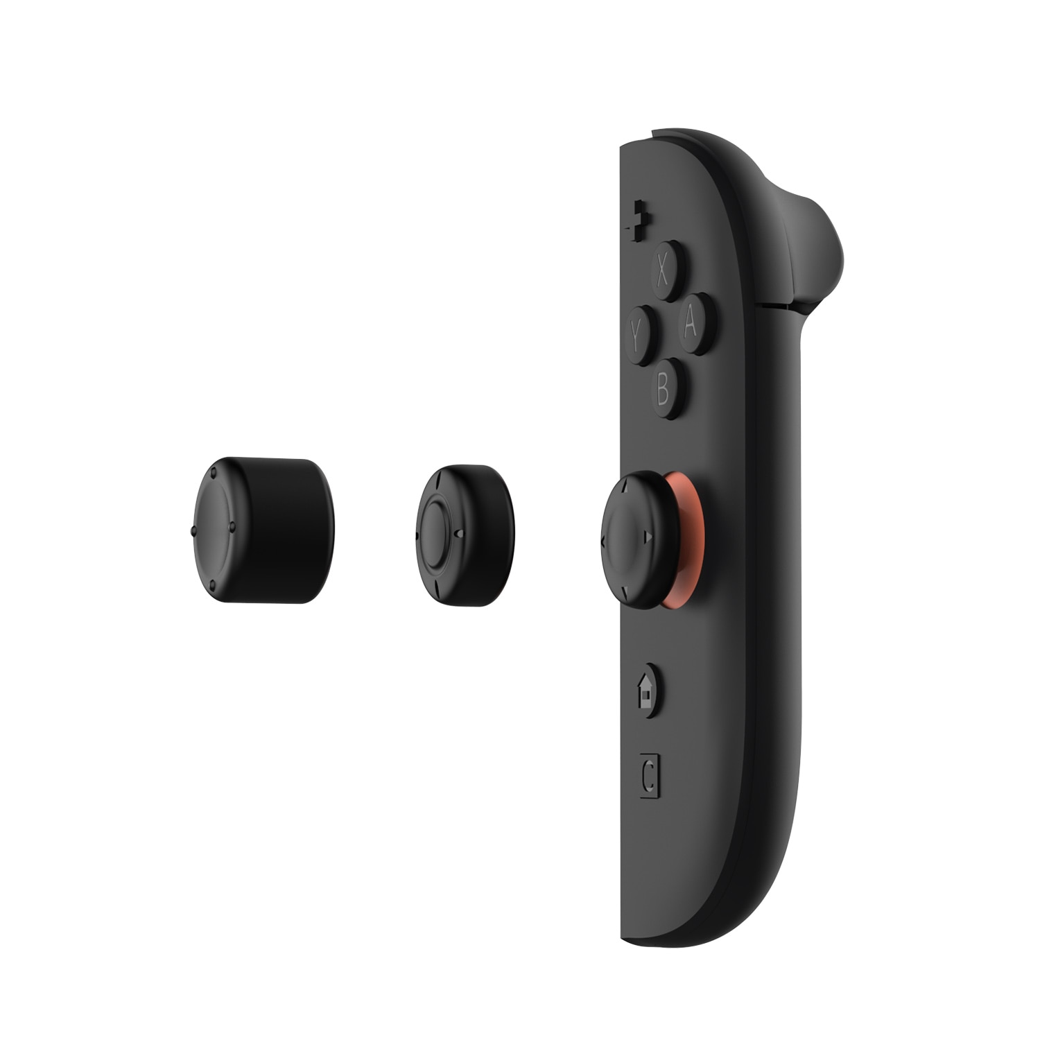 Joystickin suojahatut silikoni Nintendo Switch 2 (6 kpl) musta