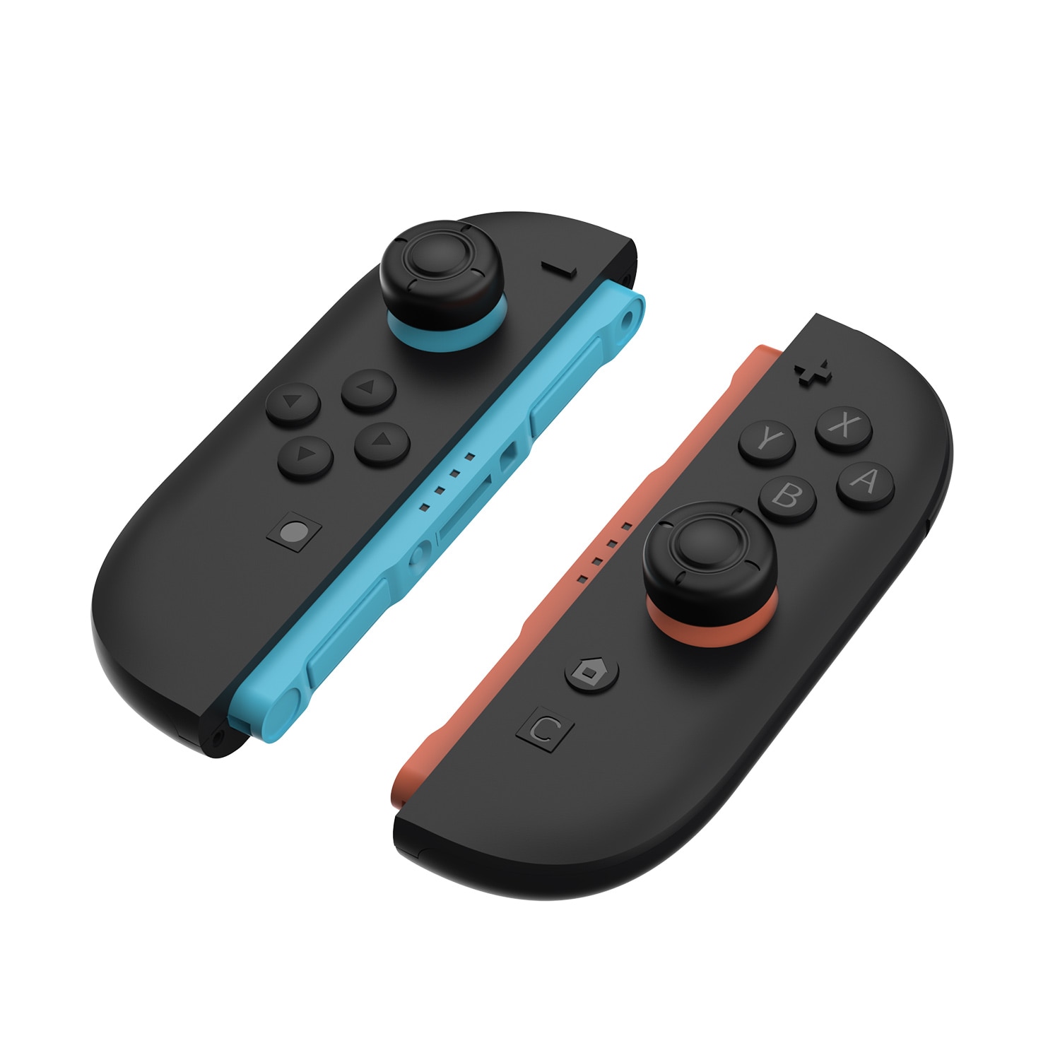 Joystickin suojahatut silikoni Nintendo Switch 2 (6 kpl) musta