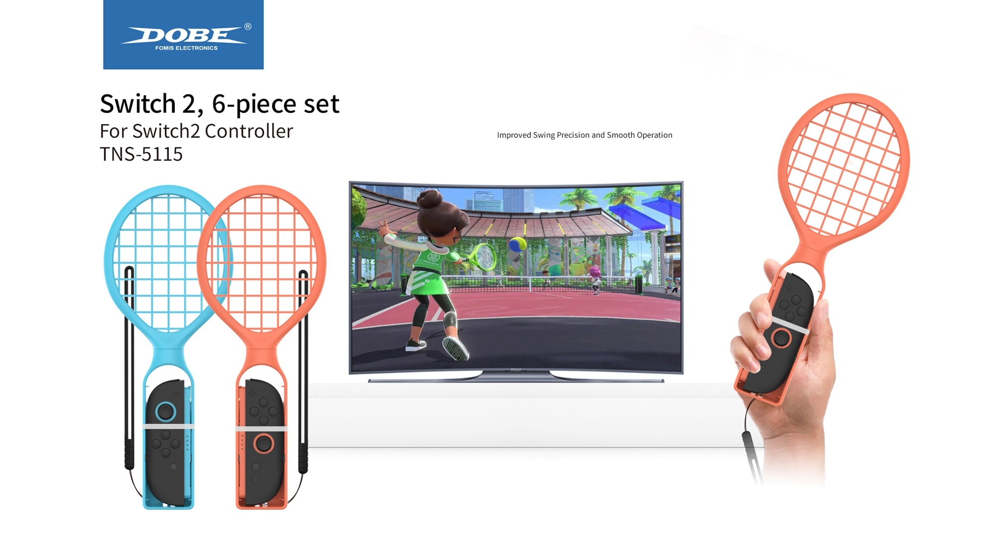 6-pack Urheilutarvikkeet Joy-Conille Nintendo Switch 2 Sininen/Punainen