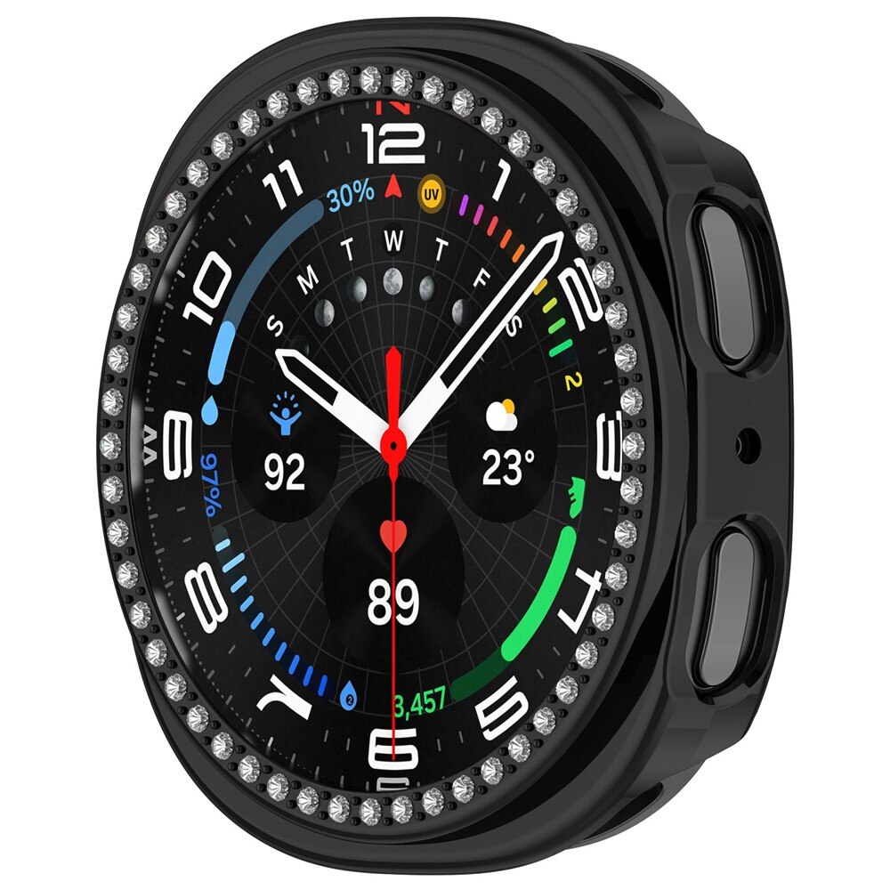 Samsung Galaxy Watch 8 44mm Rhinestone Kuoret Musta