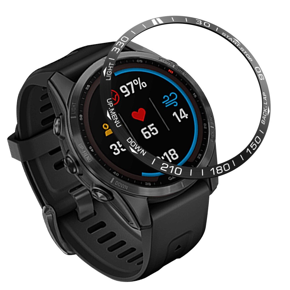 Kehys Ring Garmin Fenix 7S musta