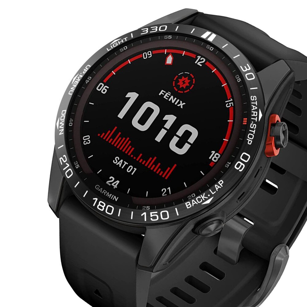 Kehys Ring Garmin Fenix 7S Pro musta