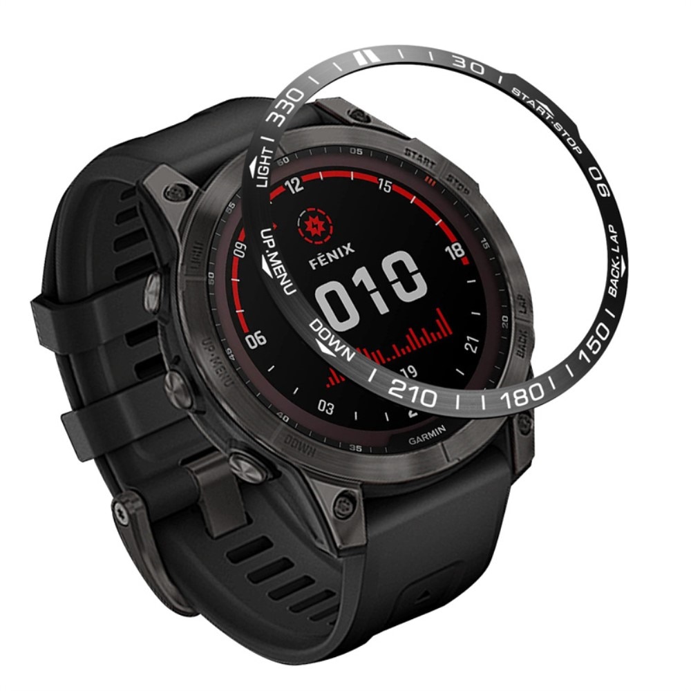 Kehys Ring Garmin Fenix 7X musta