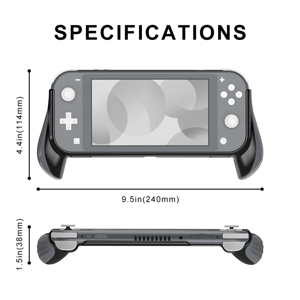Nintendo Switch Lite Ergonomic Handle Kuori harmaa