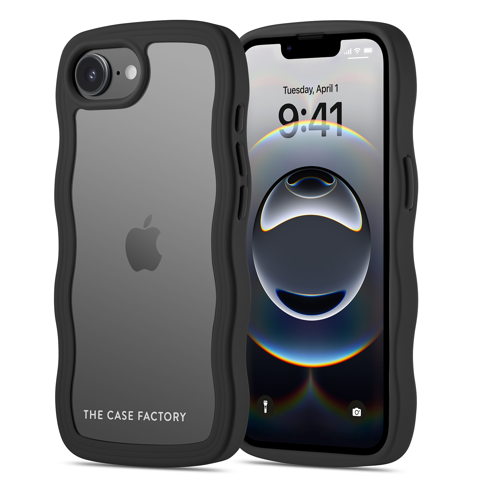 The Wave Case iPhone 16e Musta