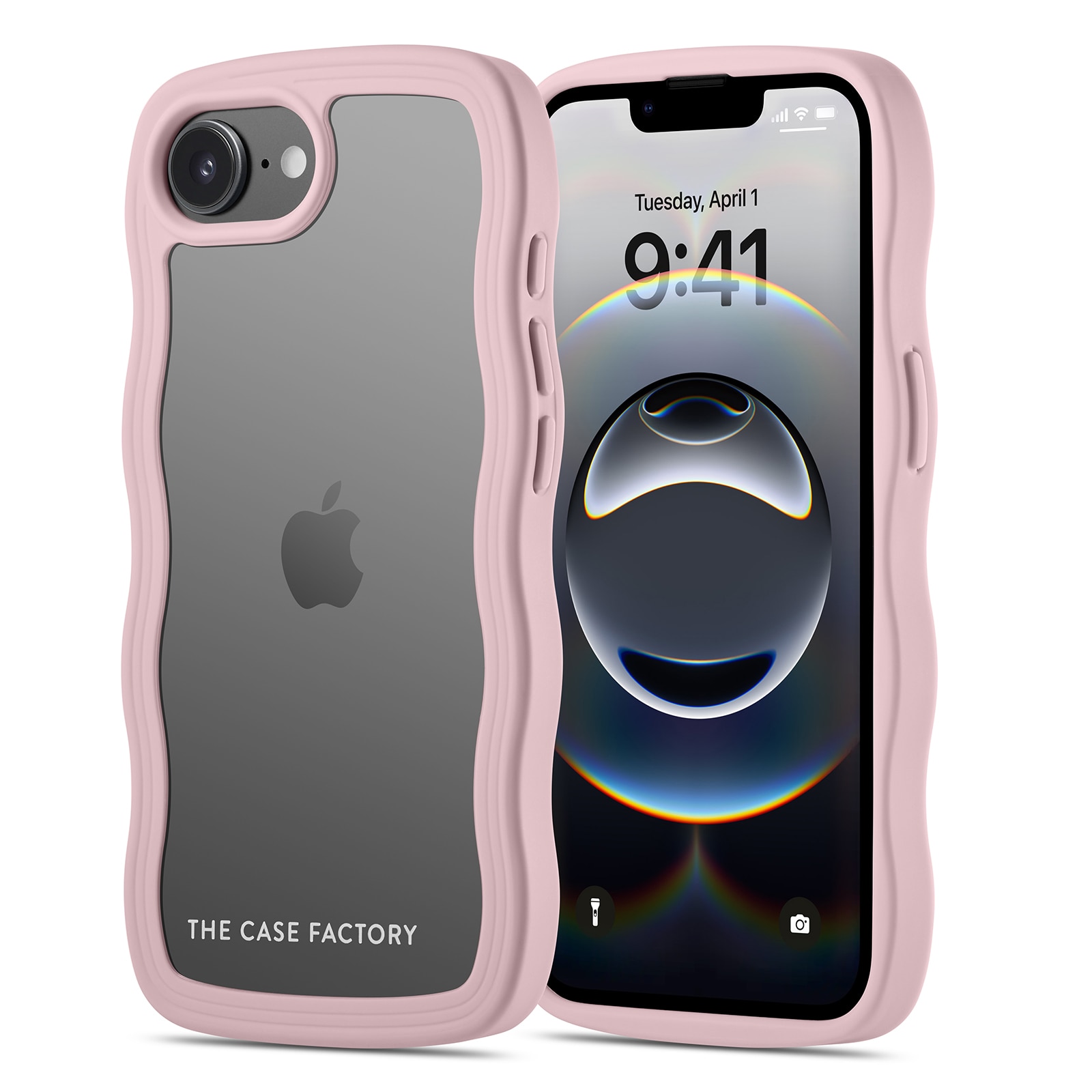 The Wave Case iPhone 16e Vaaleanpunainen