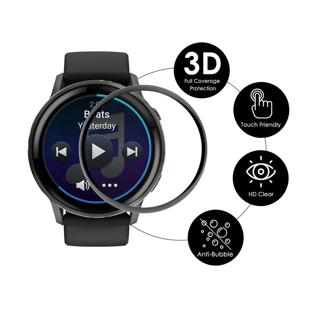Garmin Venu 4 45mm Pleksilasi Näytönsuoja