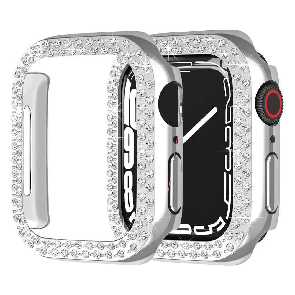 Apple Watch 44mm Rhinestone Kuoret hopea