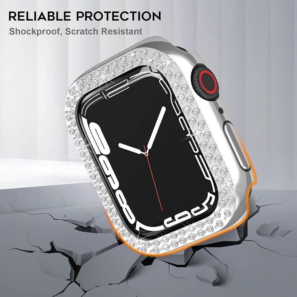 Apple Watch SE 44mm Rhinestone Kuoret hopea