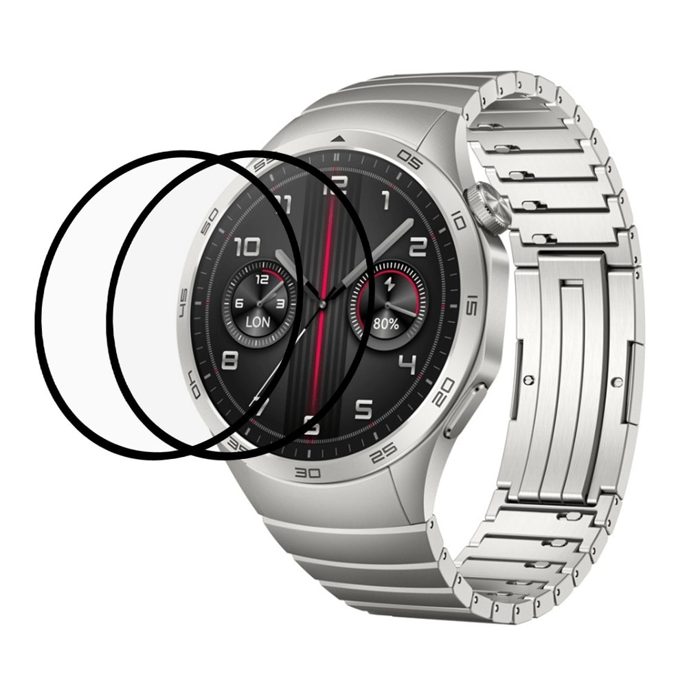 Koko Näytön Näytönsuoja Huawei Watch GT 4 46mm musta (2-pack)