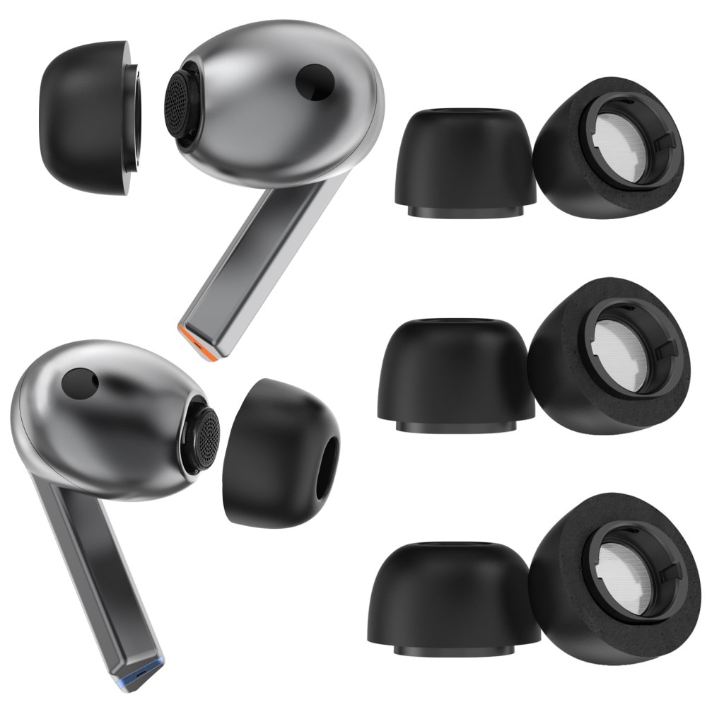 Memory Foam Ear Tips (3-pack) Samsung Galaxy Buds 3 Pro musta