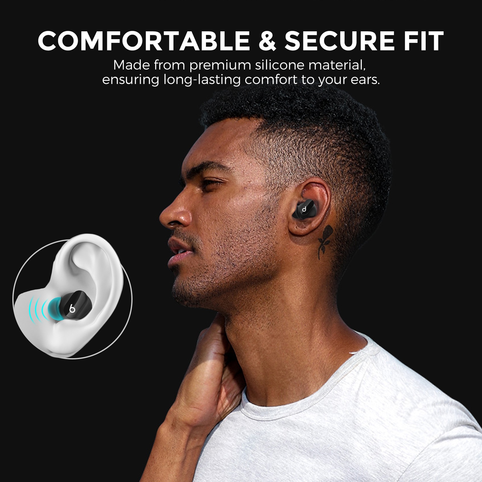 Ear Tips (3-pack) Beats Fit Pro Musta