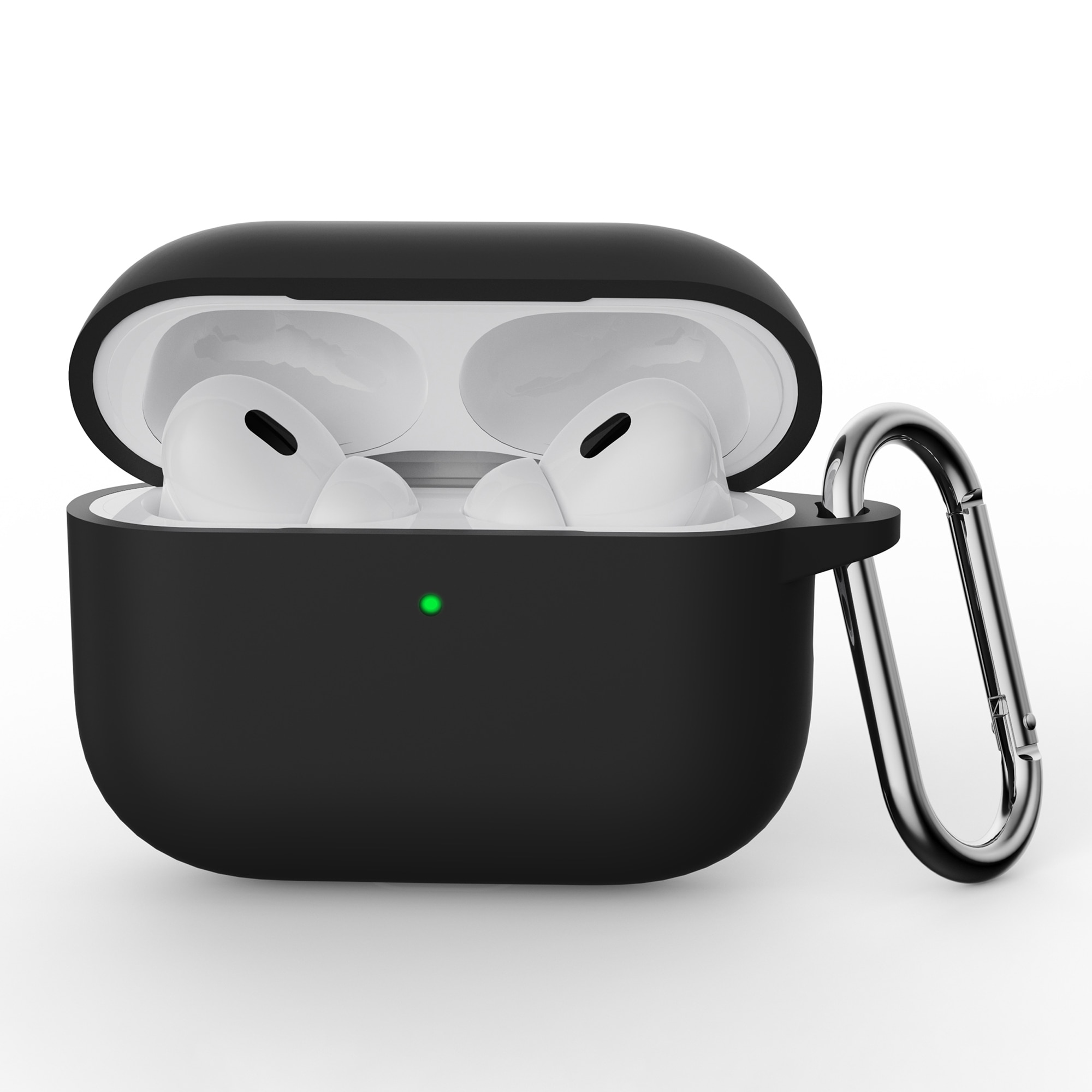Apple AirPods Pro 3 Silikonikuori karbiinhaalla Musta