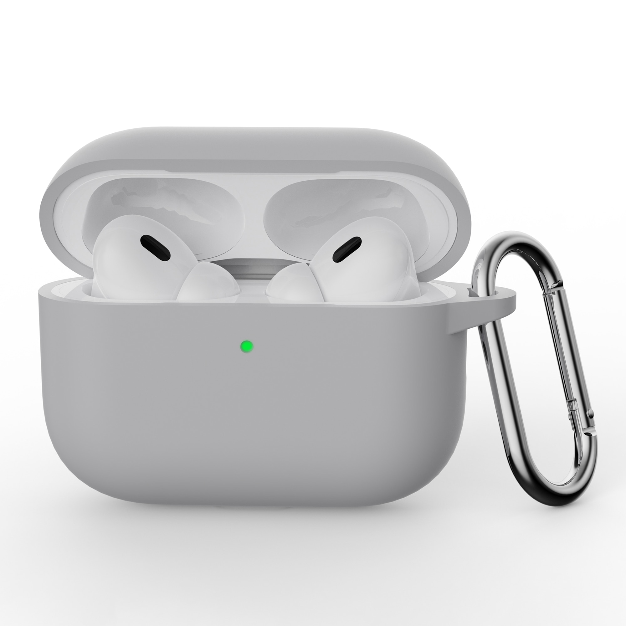 Apple AirPods Pro 3 Silikonikuori karbiinhaalla Harmaa