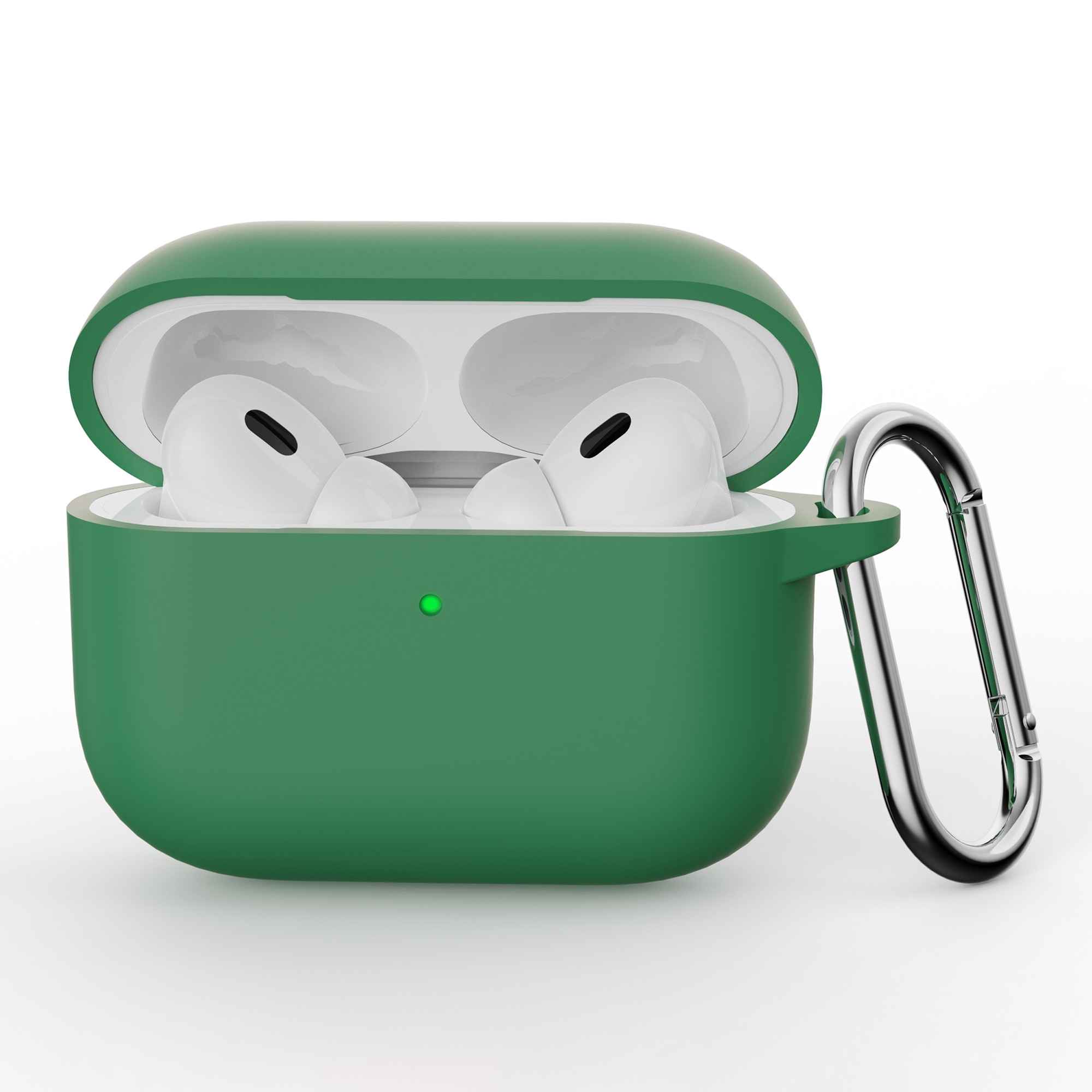 Apple AirPods Pro 3 Silikonikuori karbiinhaalla Vihreä