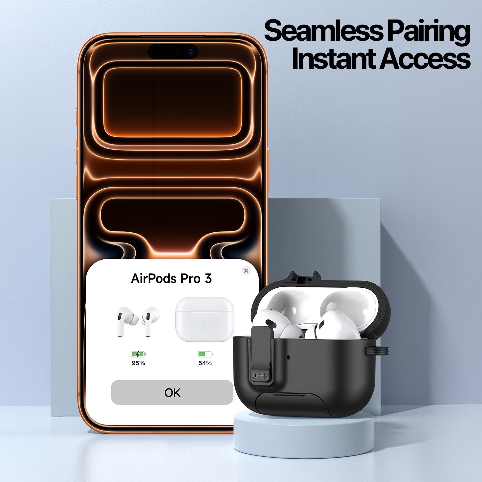PECQ Series Kuori Apple AirPods Pro 3 Musta