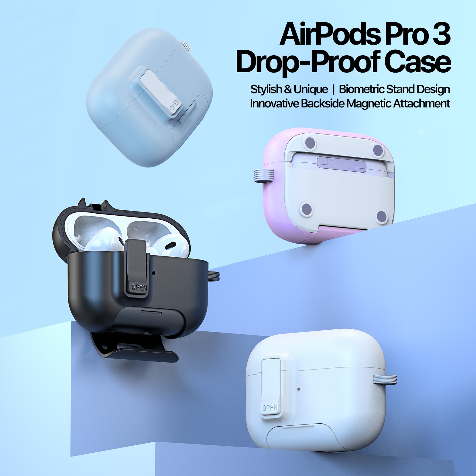 PECQ Series Kuori Apple AirPods Pro 3 Musta