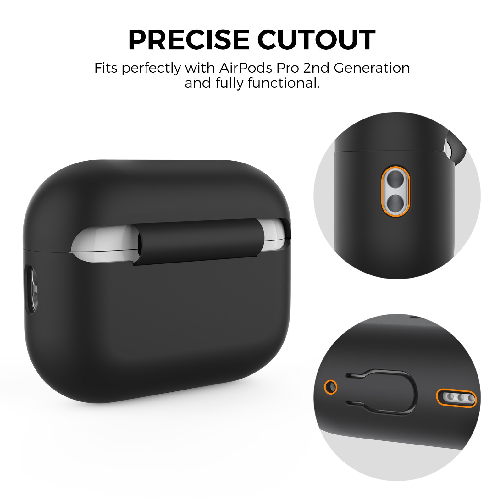 Active Silicone Case Apple AirPods Pro 3 musta
