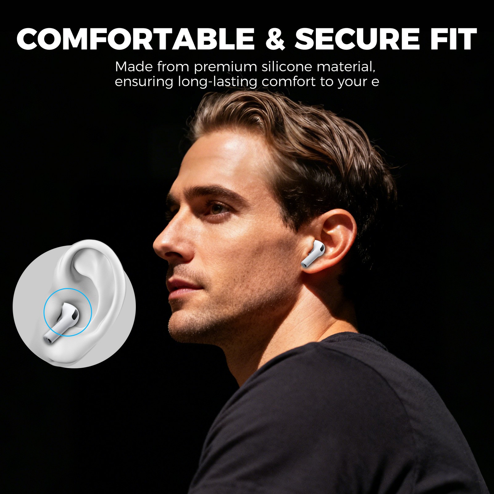 Ear Tips Apple AirPods Pro 3 Musta (Medium)