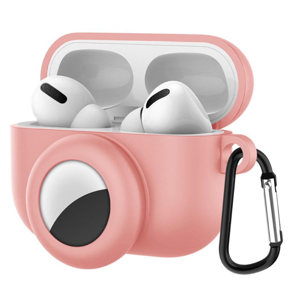 AirPods Pro Kotelo AirTag-pidikkeellä vaaleanpunainen