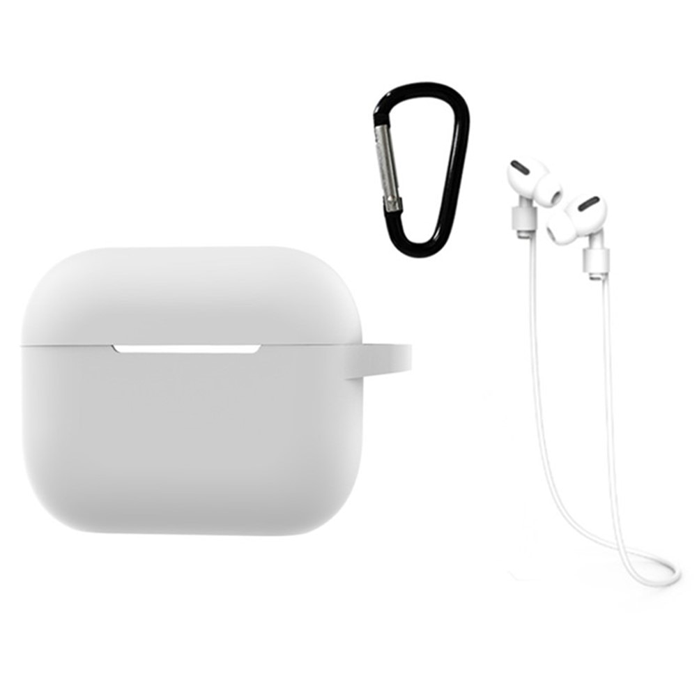 AirPods Pro 2 Silikonikuori karbiinhaalla Valkoinen