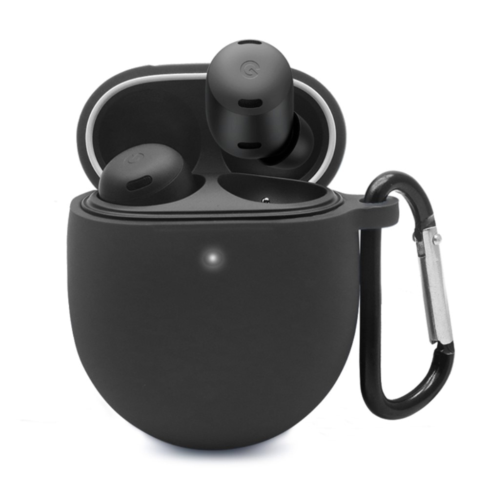 Silikonikotelo karabiinilla Google Pixel Buds Pro musta